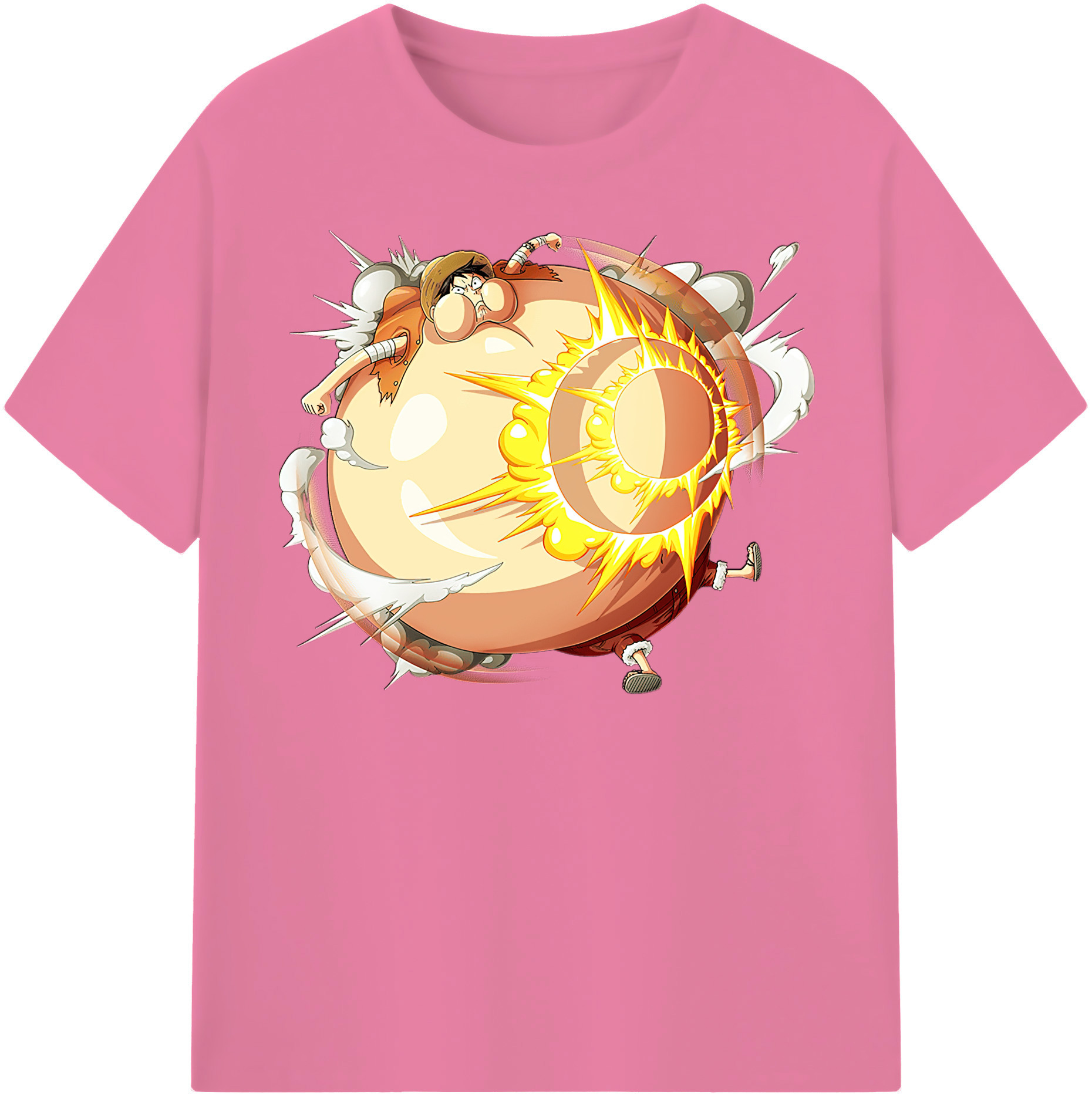 ワンピース モンキー・D・ルフィ ONE PIECE Monkey D. Luffy 綿100％半袖Tシャツ（フロントプリント）